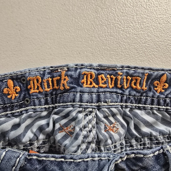 Rock Revival Jeans Women's 30 Blue Vivian Boot Distressed & Fade - Picture 3 of 16